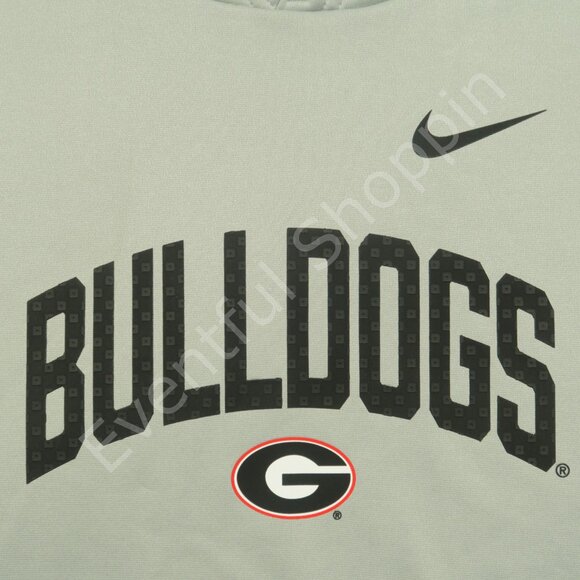 Nike Georgia Bulldogs Hoodie Mens XL Silver Pullover Sideline Team Issue - Picture 4 of 7